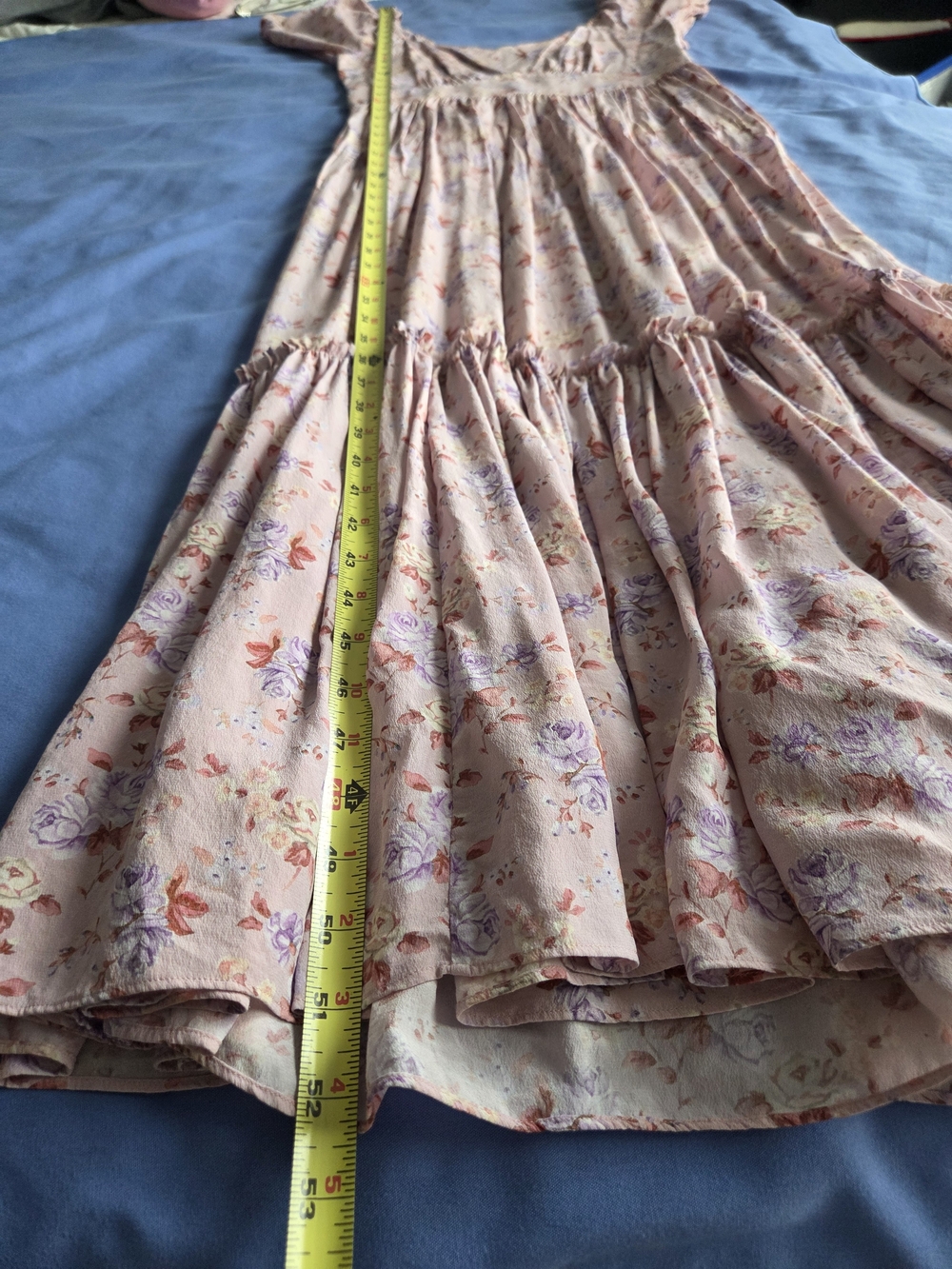 LoveShackFancy Pink Floral Puff-Sleeve Maxi Dress - Picture 3 of 5
